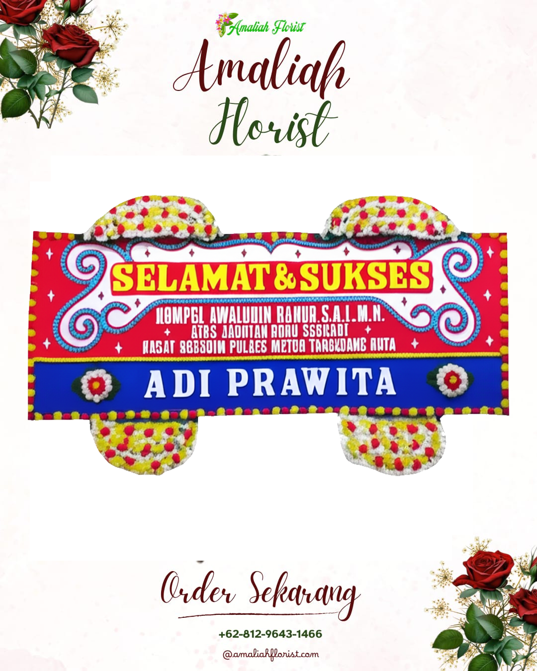 Papan Bunga Ucapan Selamat Ngraho
